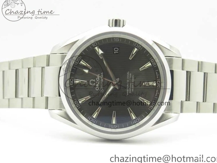 1229 Aqua Terra 150M SS VSF 1:1 Best Edition Gray Textured Dial on SS Bracelet A8500 Super Clone MultiPurpose 8039